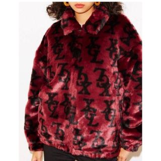 エックスガール(X-girl)の定価30800円 X-girl MONOGRAM FUR ジャケット美品(毛皮/ファーコート)