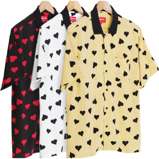 夏には入手困難　17ss supreme hearts rayon shirt