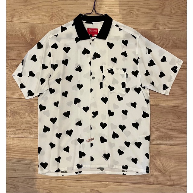シュプリー Supreme - supreme Heart rayon shirt 白の通販 by M61's 