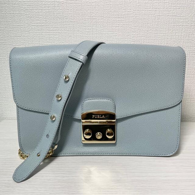 限定値下【販売証明書あり】FURLA✳︎メトロポリス　ブルー | フリマアプリ ラクマ