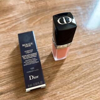 ディオール(Dior)の【Dior】ルージュディオールフォーエヴァーリキッド100フォーエヴァーヌード(口紅)