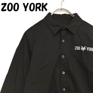 ズーヨーク(ZOO YORK)の【人気】ズー・ヨーク 両面ロゴ 7分袖シャツ 刺繍 ロゴ ブラック サイズM(シャツ)