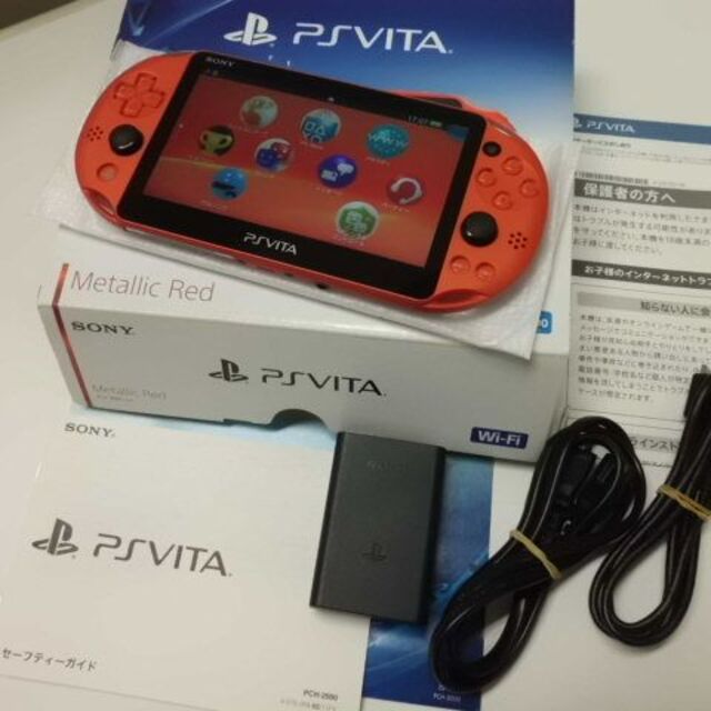 ゲームソフト/ゲーム機本体PSVITA PCH-2000 Metallic Red