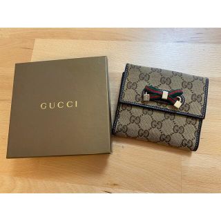 Gucci - GUCCI グッチ 財布 二つ折り レディース リボンの通販 by みん