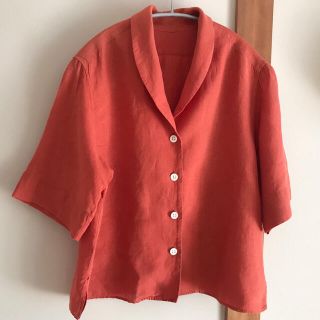 マーガレットハウエル(MARGARET HOWELL)のマーガレットハウエル  SOFT LINEN ブラウス★使用感あり(シャツ/ブラウス(半袖/袖なし))