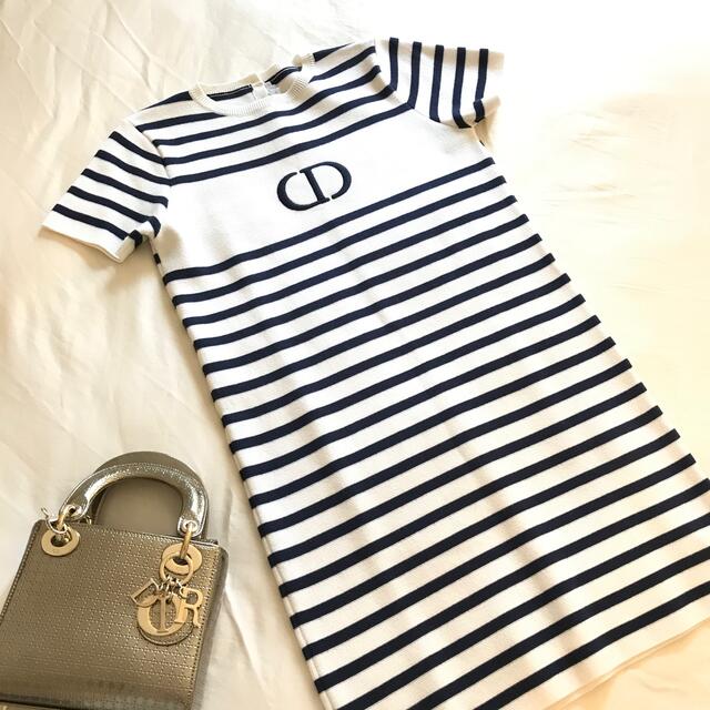 Christian Dior クリスチャンディオール ボーダーワンピース-