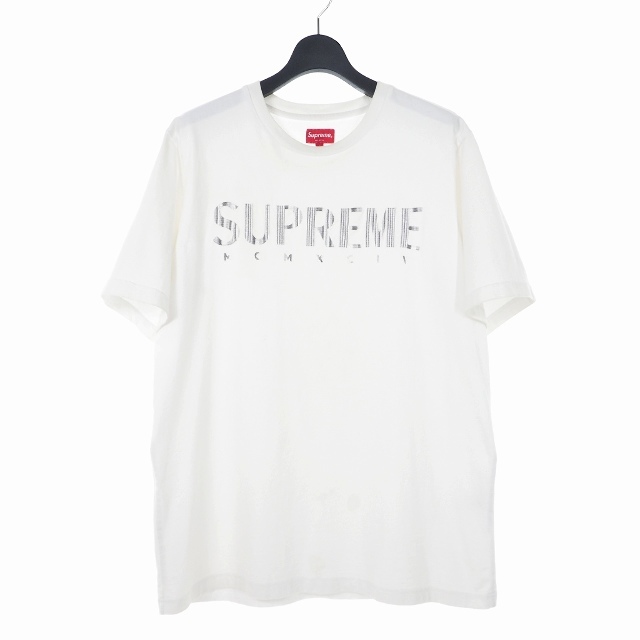 激安大特価! - Supreme シュプリーム 白 L 半袖 Tシャツ ロゴ刺繍 公式半額 Supreme TV TEE Tシャツ シュプリーム 白 Tシャツ/カットソー(半袖/袖なし)