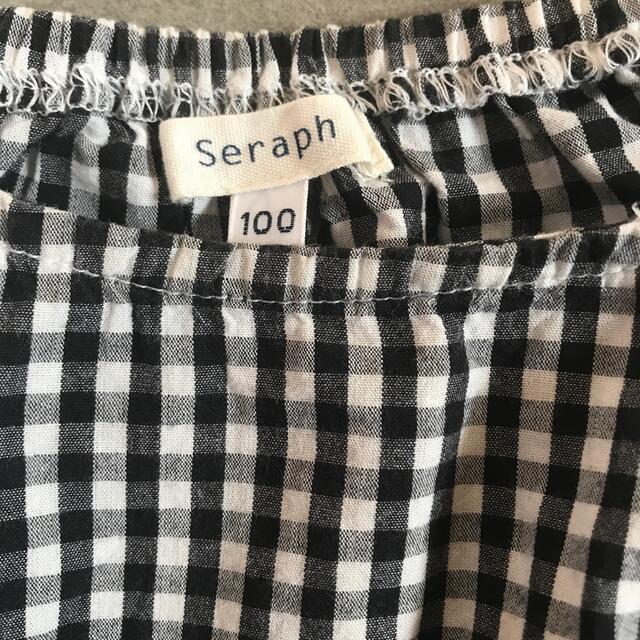 Seraph(セラフ)のセラフ 100㎝　ギンガムチェック　綿ワンピース キッズ/ベビー/マタニティのキッズ服女の子用(90cm~)(ワンピース)の商品写真