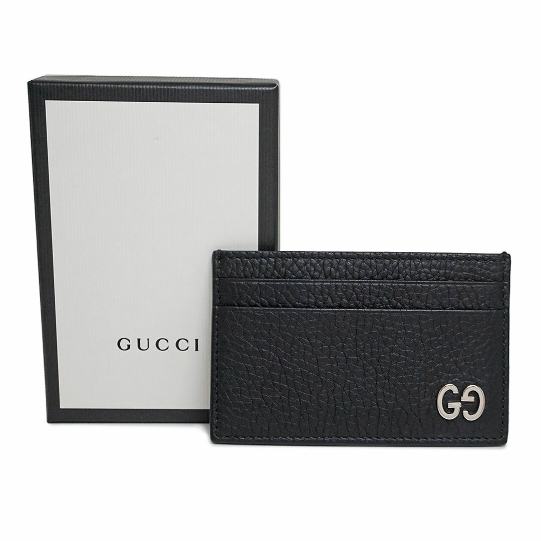 Gucci - グッチ レザー ドリアン ダブルG カードケース 名刺入れ 黒