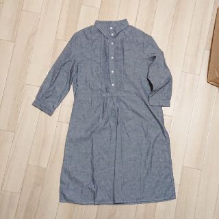 ムジルシリョウヒン(MUJI (無印良品))のUSED／無印良品 プルオーバーシャツワンピース(ひざ丈ワンピース)