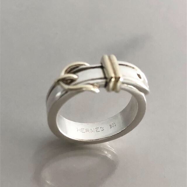 Hermes - エルメス 指輪 サンチュール コンビ ベルト シルバー