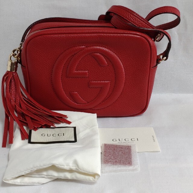 新発売】 Gucci - GUCCI 赤 ショルダーバック ショルダーバッグ