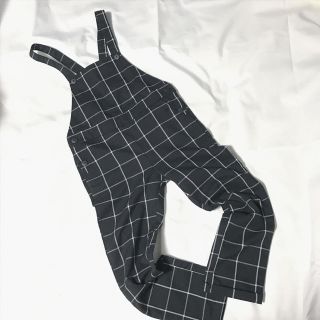 エイチアンドエム(H&M)の【美品】H&M ウインドウペン サロペットパンツ 110(パンツ/スパッツ)