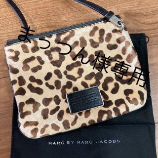 マークバイマークジェイコブス(MARC BY MARC JACOBS)の【美品、袋付き】マーク ジェイコブス ショルダーバッグ お財布 ハラコ ヒョウ柄(ショルダーバッグ)