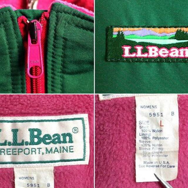 L.L.Bean(エルエルビーン)の80's USA製 ビンテージ ■ LLBEAN フリース ライナー付き ナイロ レディースのジャケット/アウター(ロングコート)の商品写真