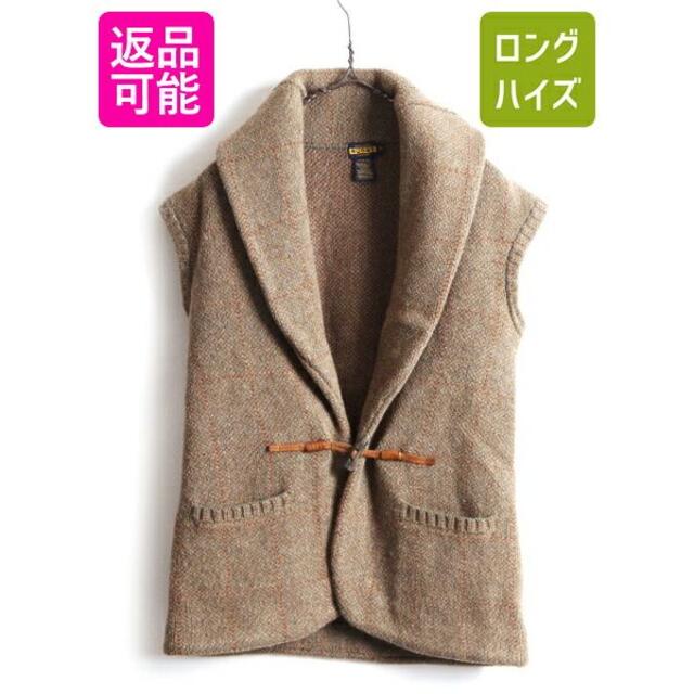 希少サイズ S □ RUGBY ラルフローレン チェック ラム ウール ショール