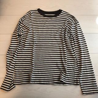 ムジルシリョウヒン(MUJI (無印良品))の無印良品　ボーダー長袖シャツ　Mサイズ(Tシャツ(長袖/七分))