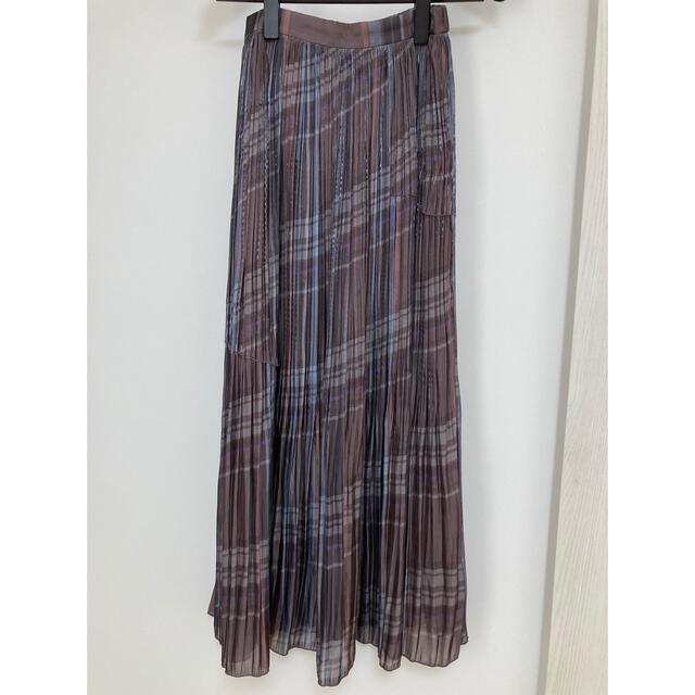 FRAY I.D(フレイアイディー)のフレイアイディー　グロッシープリーツプリントスカート  レディースのスカート(ロングスカート)の商品写真