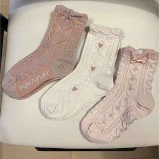 シマムラ(しまむら)のフリル靴下3点セット♡15-20cm♡未使用品✨(靴下/タイツ)