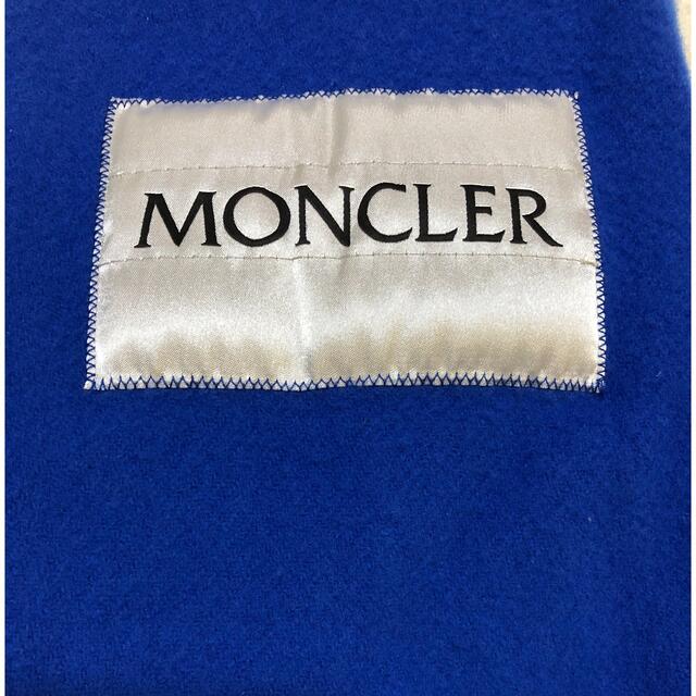 MONCLER(モンクレール)のモンクレール　ロゴマフラー　ブルー レディースのファッション小物(マフラー/ショール)の商品写真