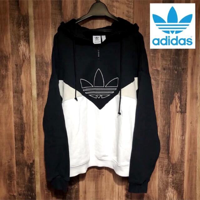 【adidas Originals】ハーフジップパーカー/M | フリマアプリ ラクマ