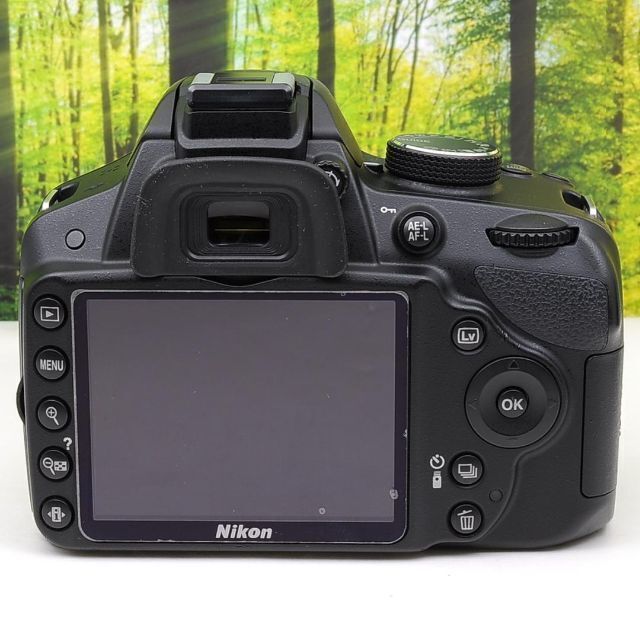 Shop NikoNiko(ショップニコニコ)のNikon D3200☆スマホに転送OK＆即日発送☆高画質一眼レフ☆2502 スマホ/家電/カメラのカメラ(デジタル一眼)の商品写真