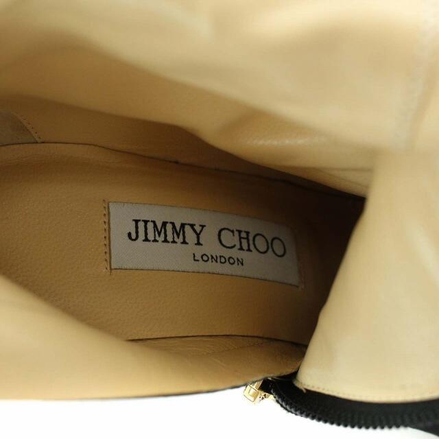 JIMMY CHOO(ジミーチュウ)のジミーチュウ ショートブーツ アーモンドトゥ ハイヒール スエード 36.5 黒 レディースの靴/シューズ(ブーツ)の商品写真