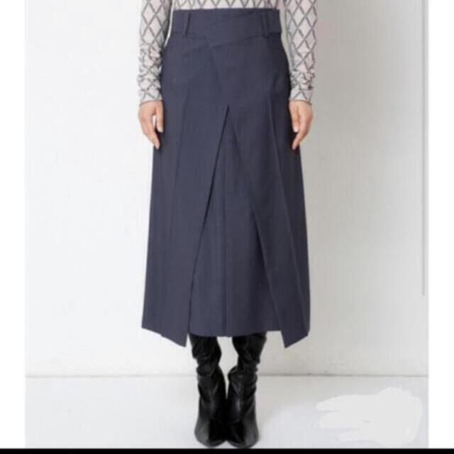 【NEW限定品】 - BLEU CIEL LE 美品★ 36 ネイビー  Skirt Away Fold  IRENE ロングスカート