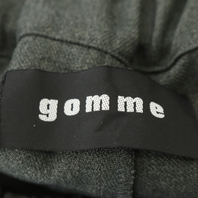 gomme - ゴム gomme タックプリーツサルエルパンツ M グレーの通販 by
