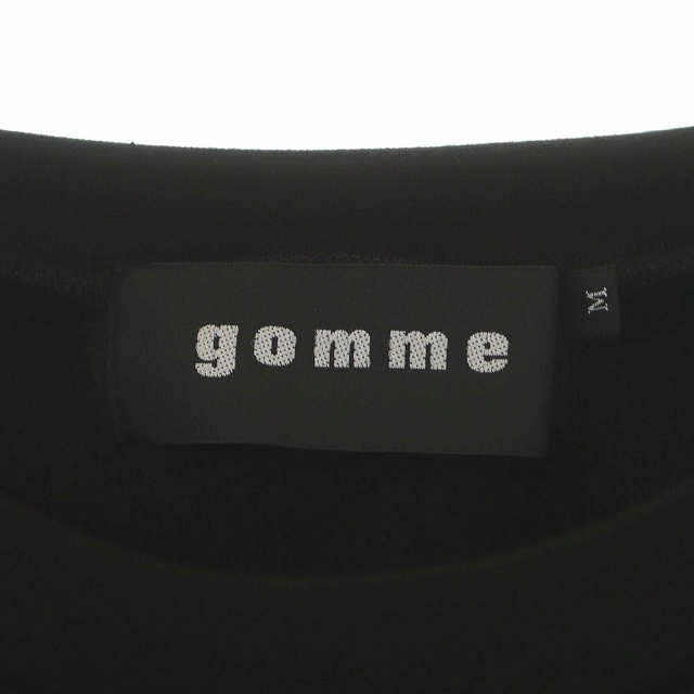 gomme(ゴム)のゴム gomme ムートンジャージーラフトレーナー スウェット ワイド M 黒 レディースのトップス(トレーナー/スウェット)の商品写真