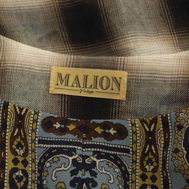 マリオン ヴィンテージ MALION vintage ジャケット F 茶 白 - ブルゾン