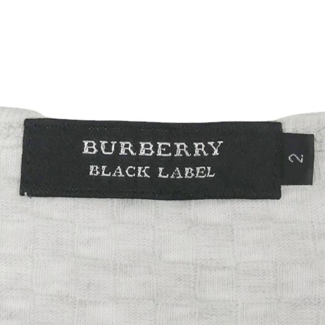 BURBERRY BLACK LABEL バーバリーブラックレーベル シャツ M メンズ カットソー 長袖 グレー 白の通販 by BLUES's  shop｜バーバリーブラックレーベルならラクマ