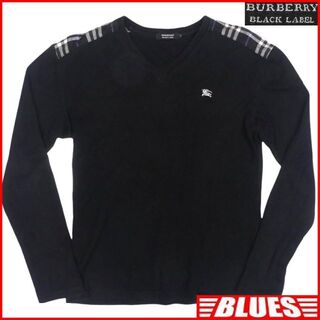バーバリーブラックレーベル(BURBERRY BLACK LABEL)の日本製 バーバリーブラックレーベル シャツ M メンズ カットソー ノバチェック(Tシャツ/カットソー(七分/長袖))