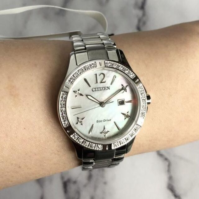 新品】シチズン ソーラー 腕時計 CITIZEN パール盤面 レディース