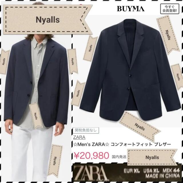 ZARA - 新品★タグ付き★ハイストレッチ★ノッチドラペル★ブレザー★ジャケット★ネイビー★の通販 by Nyalls｜ザラならラクマ