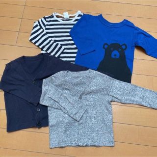 ブランシェス(Branshes)の☆専用☆90 ブランシェス/H&M/ユニクロ　長袖トップスセット☆未使用あり(Tシャツ/カットソー)