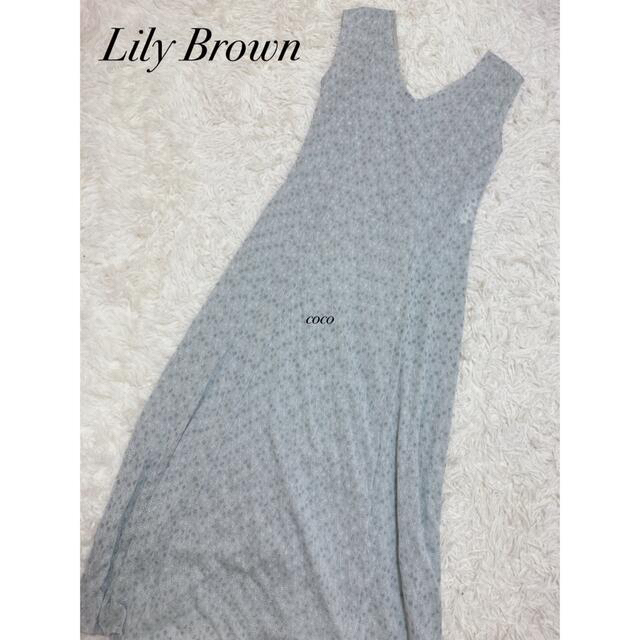 ワンピースLilyBrown☆新品プチフラワー刺繍ワンピース