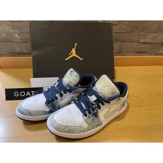 ナイキ(NIKE)の早い者勝ちJORDAN1ウォッシュドデニム(スニーカー)