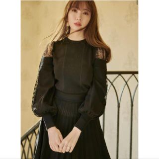 ハーリップトゥ(Her lip to)の【popup限定値下げ】Shoulder Lace Knit Dress(ロングワンピース/マキシワンピース)