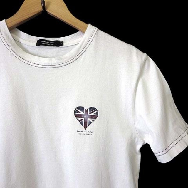 BURBERRY BLACK LABEL(バーバリーブラックレーベル)のバーバリーブラックレーベル Tシャツ カットソー 半袖 ロゴ S 2 白 メンズのトップス(Tシャツ/カットソー(半袖/袖なし))の商品写真