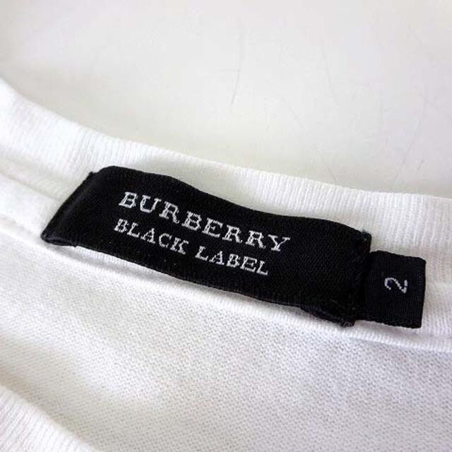 BURBERRY BLACK LABEL(バーバリーブラックレーベル)のバーバリーブラックレーベル Tシャツ カットソー 半袖 ロゴ S 2 白 メンズのトップス(Tシャツ/カットソー(半袖/袖なし))の商品写真