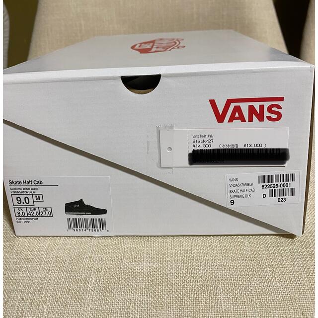 Supreme(シュプリーム)の美品Supreme × Vans Half Cab Black  27.0 メンズの靴/シューズ(スニーカー)の商品写真