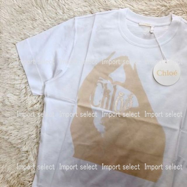 Chloe ロゴ刺繍Tシャツ　新品　未使用　タグ付