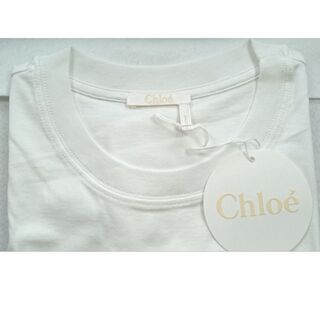 Chloe ロゴ刺繍Tシャツ　新品　未使用　タグ付