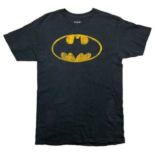 tシャツ プリント ロゴ バッドマン ブラック 黒 アメコミ マーベル(Tシャツ/カットソー(半袖/袖なし))