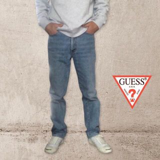 GUESS ゲス ユニセックス デニム ジーンズ サイドライン ストリート超人気