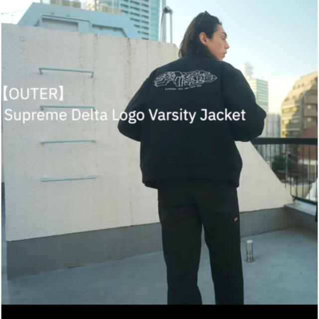 supreme 19fw delta logo varsity jacket L