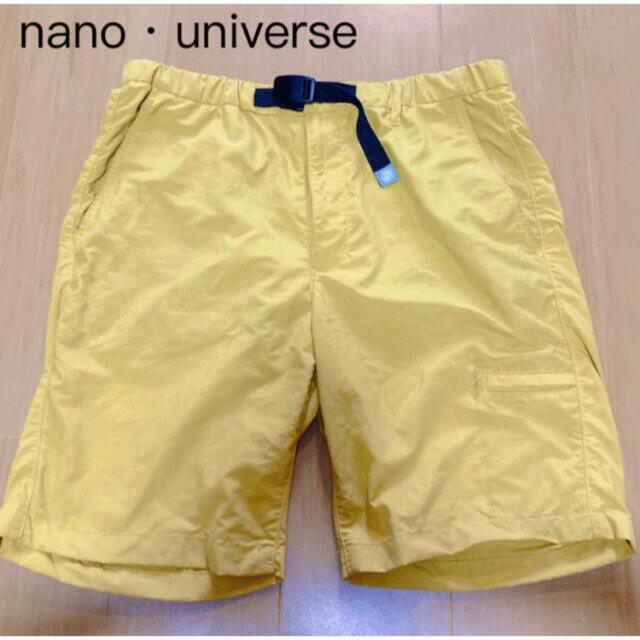 nano・universe(ナノユニバース)の ナノユニバース  イエロー  ハーフパンツ クライミングパンツ　Lサイズ メンズのパンツ(ショートパンツ)の商品写真