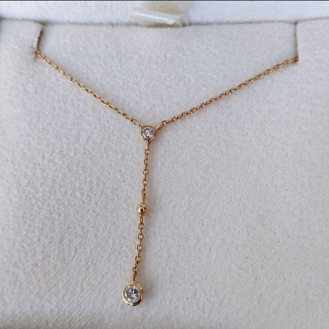 ヴァンドーム青山 ダイヤモンド ネックレス K18YG 0.11ct - www