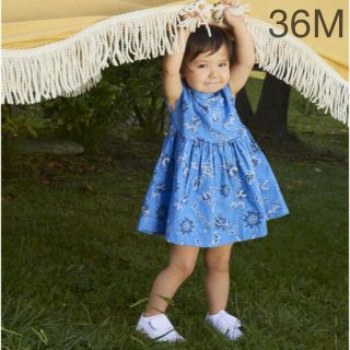 プチバトー(PETIT BATEAU)の新品未使用  プチバトー  プリント  半袖  ワンピース  36m(ワンピース)